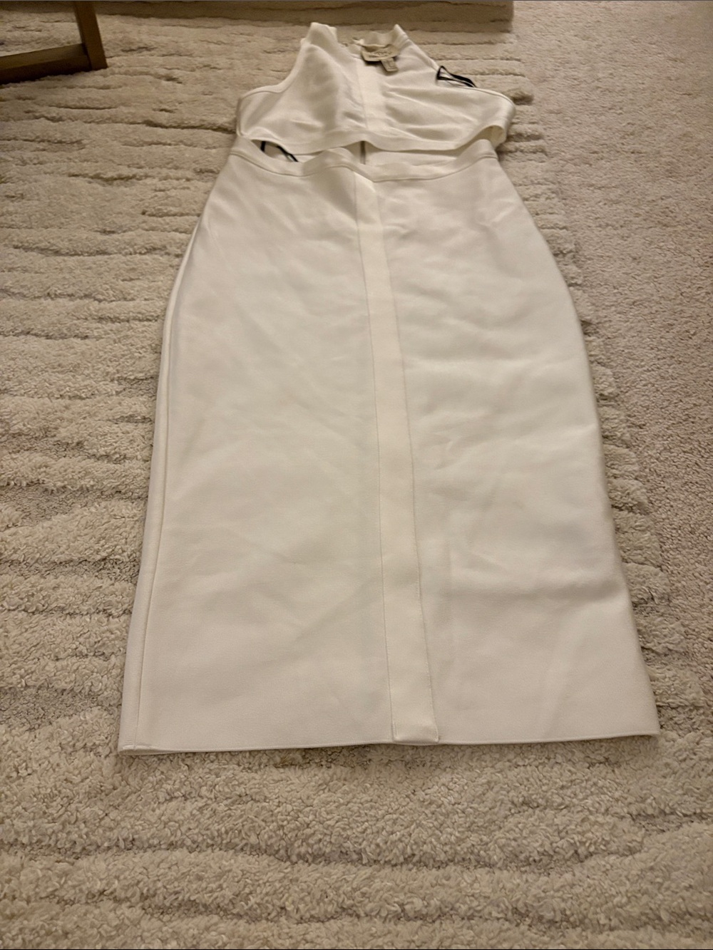 Herve Leger x Forever 21 White Sleeveless Cutout Midi Dress - Picture 4 of 7